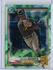 Victor Acosta [Aqua] Baseball Cards 2021 Bowman Chrome Sapphire Prospects Prices