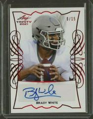 Brady White [Red] #TPA-BW1 Football Cards 2021 Leaf Trinity Portrait Autographs Prices