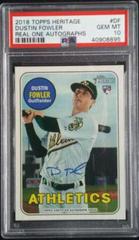 Dustin Fowler #DF Baseball Cards 2018 Topps Heritage Real One Autographs Prices