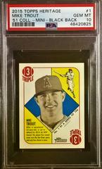 Mike Trout [Mini Black Back] Baseball Cards 2015 Topps Heritage '51 Collection Prices