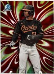 Enrique Bradfield Jr. [Red] Baseball Cards 2023 Bowman Draft Mood Ring Prices