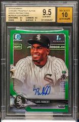 Luis Robert [Green Refractor] Baseball Cards 2018 Bowman Chrome Prospects Autographs Prices