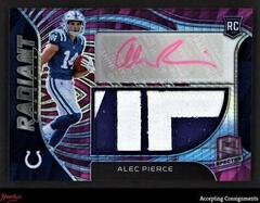 Alec Pierce [Neon Pink] #RAD-API Football Cards 2022 Panini Spectra Radiant Rookie Patch Signatures Prices