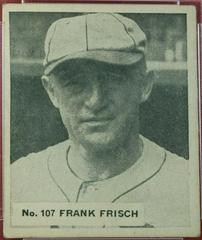 Frank Frisch Baseball Cards 1936 World Wide Gum Prices