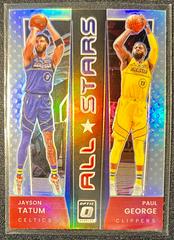 Jayson Tatum, Paul George #4 Basketball Cards 2021 Panini Donruss Optic All Stars Prices