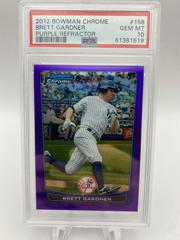 Brett Gardner [Purple Refractor] #158 Baseball Cards 2012 Bowman Chrome Prices