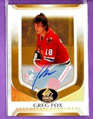 Greg Fox [Gold Spectrum Autograph] Hockey Cards 2020 SP Signature Edition Legends Prices