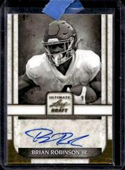 Brian Robinson Jr. [Gold] Football Cards 2022 Leaf Ultimate Draft Portrait Autographs Prices