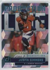 Justin Simmons [Cubic] #PDL-20 Football Cards 2023 Panini Donruss Production Line Prices
