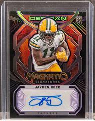 Jayden Reed [Electric Etch Purple] #13 Football Cards 2023 Panini Obsidian Magmatic Signature Prices