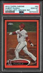Albert Pujols [Facing Right Orange Refractor] #80 Baseball Cards 2012 Topps Chrome Prices
