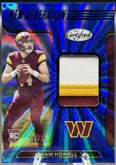 Sam Howell [Blue FOTL] #NGJ-SH Football Cards 2022 Panini Certified New Generation Jerseys Mirror Prices
