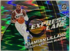 Damian Lillard [Green Shock] Basketball Cards 2021 Panini Donruss Optic Express Lane Prices