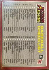 Complete Set Baseball Cards 1984 Donruss Action All Stars Prices
