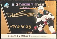 Dylan Guenther [Black] #SOTTR-DG Hockey Cards 2022 SP Authentic Sign of the Times Rookies Prices
