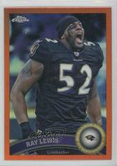Ray Lewis [Orange Refractor] #2 Football Cards 2011 Topps Chrome Prices