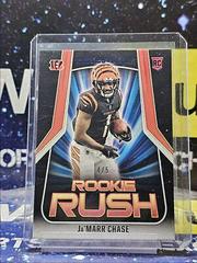 Ja'Marr Chase [Black and Blue] #RR7 Football Cards 2021 Panini Rookies and Stars Rush Prices