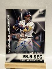 Ronald Acuna Jr. [Autograph] #SS-19 Baseball Cards 2023 Topps Significant Statistics Prices