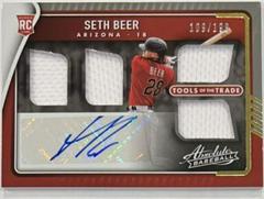 Seth Beer #TT4S-SB Baseball Cards 2022 Panini Absolute Tools of the Trade 4 Swatch Signatures Prices
