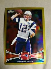 Tom Brady [Gold Refractor] #220 Football Cards 2012 Topps Chrome Prices