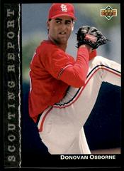 Donovan Osborne #SR19 Baseball Cards 1992 Upper Deck Scouting Report Prices