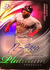 Jose Ramirez [Autograph] #PP-18 Baseball Cards 2019 Bowman Platinum Presence Prices