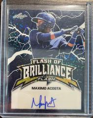 Maximo Acosta [Blue] Baseball Cards 2020 Leaf Flash of Brilliance Autographs Prices