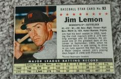 Jim Lemon [Hand Cut] #93 Baseball Cards 1961 Post Cereal Prices