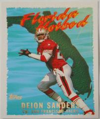 Deion Sanders Football Cards 1995 Topps Florida Hot Bed Prices