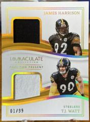 James Harrison / T.J. Watt #16 Football Cards 2023 Panini Immaculate Past and Present Materials Prices