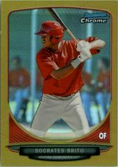 Socrates Brito [Gold Refractor] Baseball Cards 2013 Bowman Chrome Mini Prices