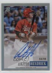 Austin Hendrick [Refractor] #93PA-AH Baseball Cards 2021 Bowman Heritage Chrome Prospect Autographs Prices