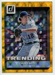 Casey Mize [Gold] Baseball Cards 2022 Panini Donruss Trending Prices