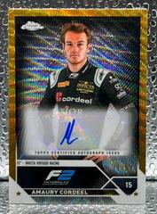 Amaury Cordeel [Gold Wave Refractor] #CAC-AC Racing Cards 2023 Topps Chrome Formula 1 Autograph Prices
