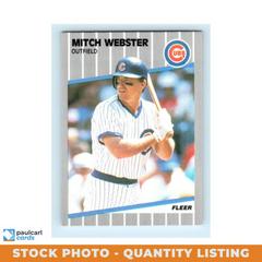 Mitch Webster #442 Baseball Cards 1989 Fleer Prices
