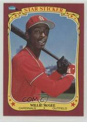 Willie McGee #74 Baseball Cards 1986 Fleer Star Stickers Prices