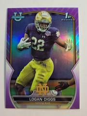 Logan Diggs [Purple] #38 Football Cards 2022 Bowman Chrome University Prices