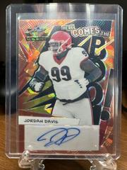 Jordan Davis [Crystal Orange ] #HB-JD1 Football Cards 2022 Leaf Valiant Autographs Here Comes the Boom Prices