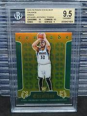 Karl Anthony Towns [Green] #19 Basketball Cards 2015 Panini Excalibur Crusade Prices