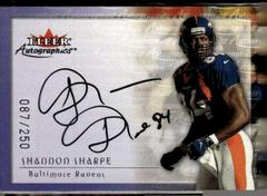 Shannon Sharpe [Silver] Football Cards 2000 Fleer Autographics Prices