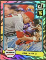 Mike Trout [Holoflow] Baseball Cards 2016 Panini Donruss 1982 Prices