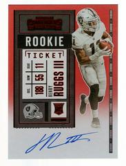 Henry Ruggs III [Autograph Red Zone] Football Cards 2020 Panini Contenders Prices