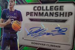 Donovan Clingan [Green] #CP-DVC Basketball Cards 2023 Panini Prizm Draft Picks College Penmanship Autographs Prices