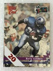 Barry Sanders [Promo 20 Stripe] #P-1 Football Cards 1992 Wild Card Stat Smashers Prices