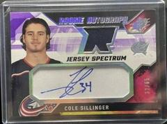 Cole Sillinger [Spectrum] Hockey Cards 2021 SPx Rookie Auto Jersey Prices