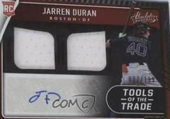 Jarren Duran Baseball Cards 2022 Panini Absolute Tools of the Trade 2 Swatch Signatures Prices
