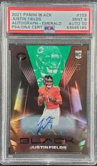Justin Fields [Autograph Emerald] #103 Football Cards 2021 Panini Black Prices