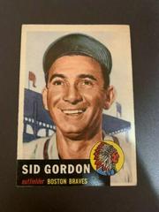 Sid Gordon Baseball Cards 1953 Topps Prices