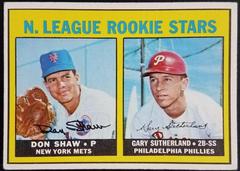 N. L. Rookies [D. Shaw, G. Sutherland] Baseball Cards 1967 Topps Prices