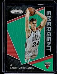 Lauri Markkanen [Green Prizm] #EMLAU Basketball Cards 2017 Panini Prizm Emergent Prices